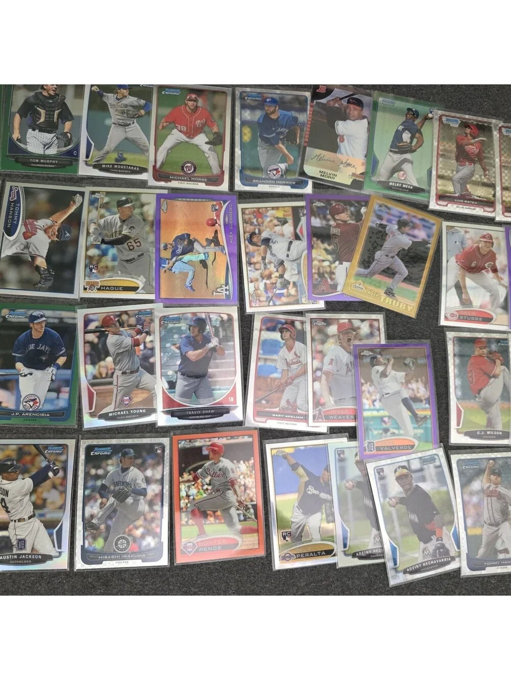 Huge 81 Card Topps Bowman Chrome Baseball Refractor Lot